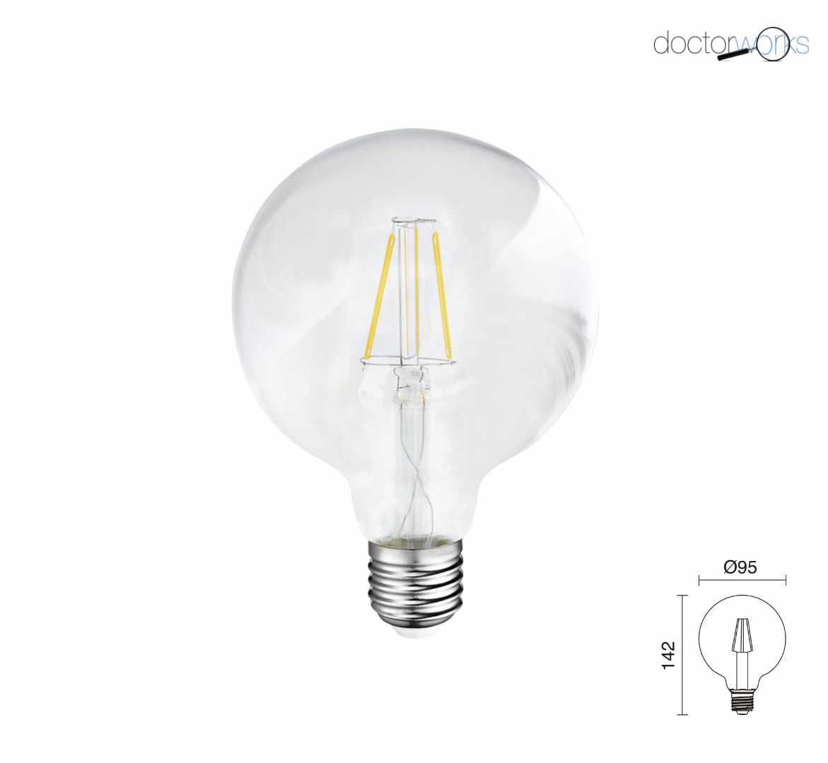 Lámpara LED FILAMENT E27 LED Bulb 4W 470lm CRI80 2700K 360º