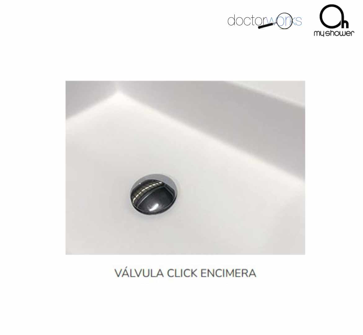 Válvula Click para lavabo cromada