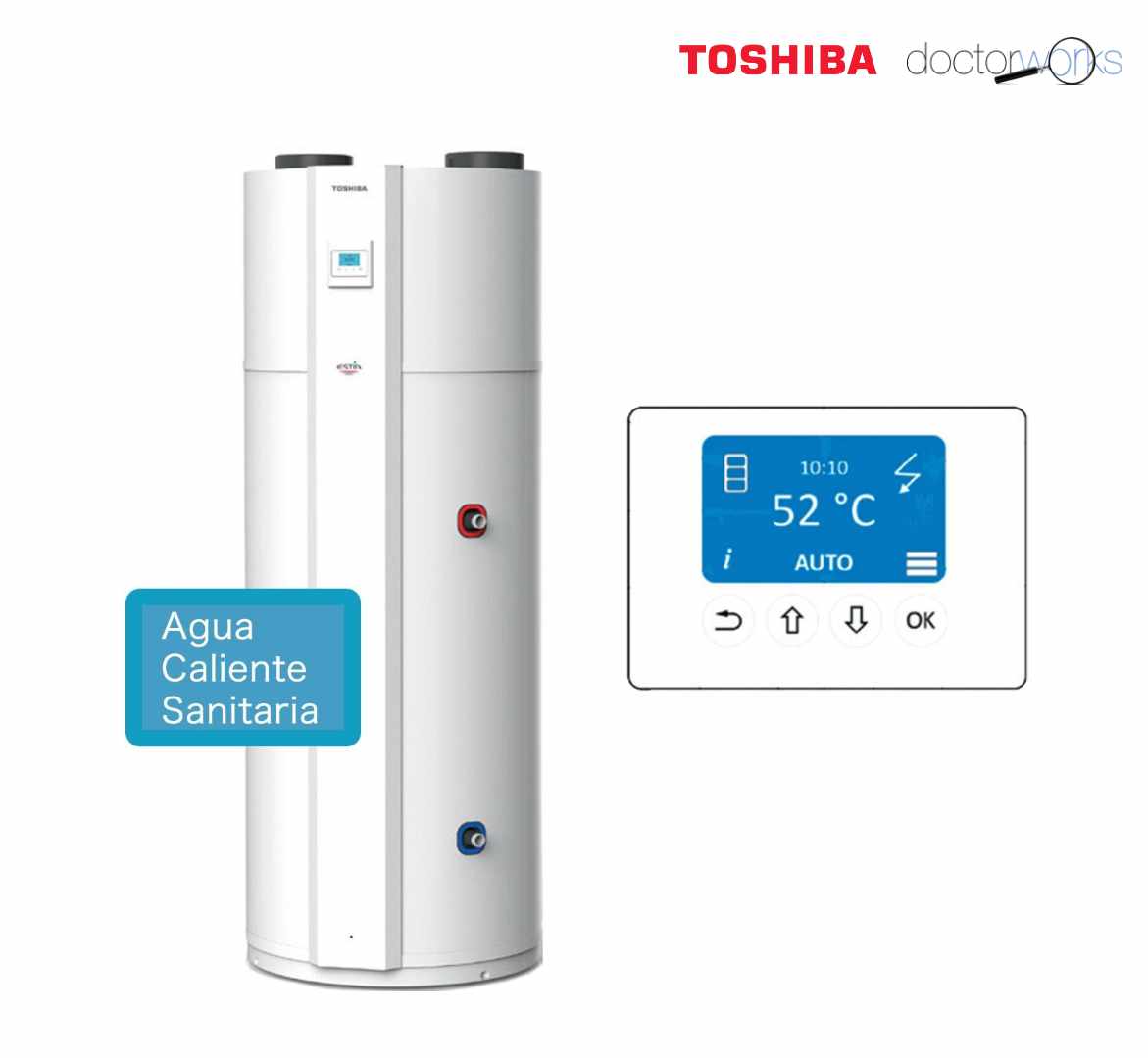 Toshiba Tanque termodinámico Agua Caliente Sanitaria (ACS) 190 l - 5 personas