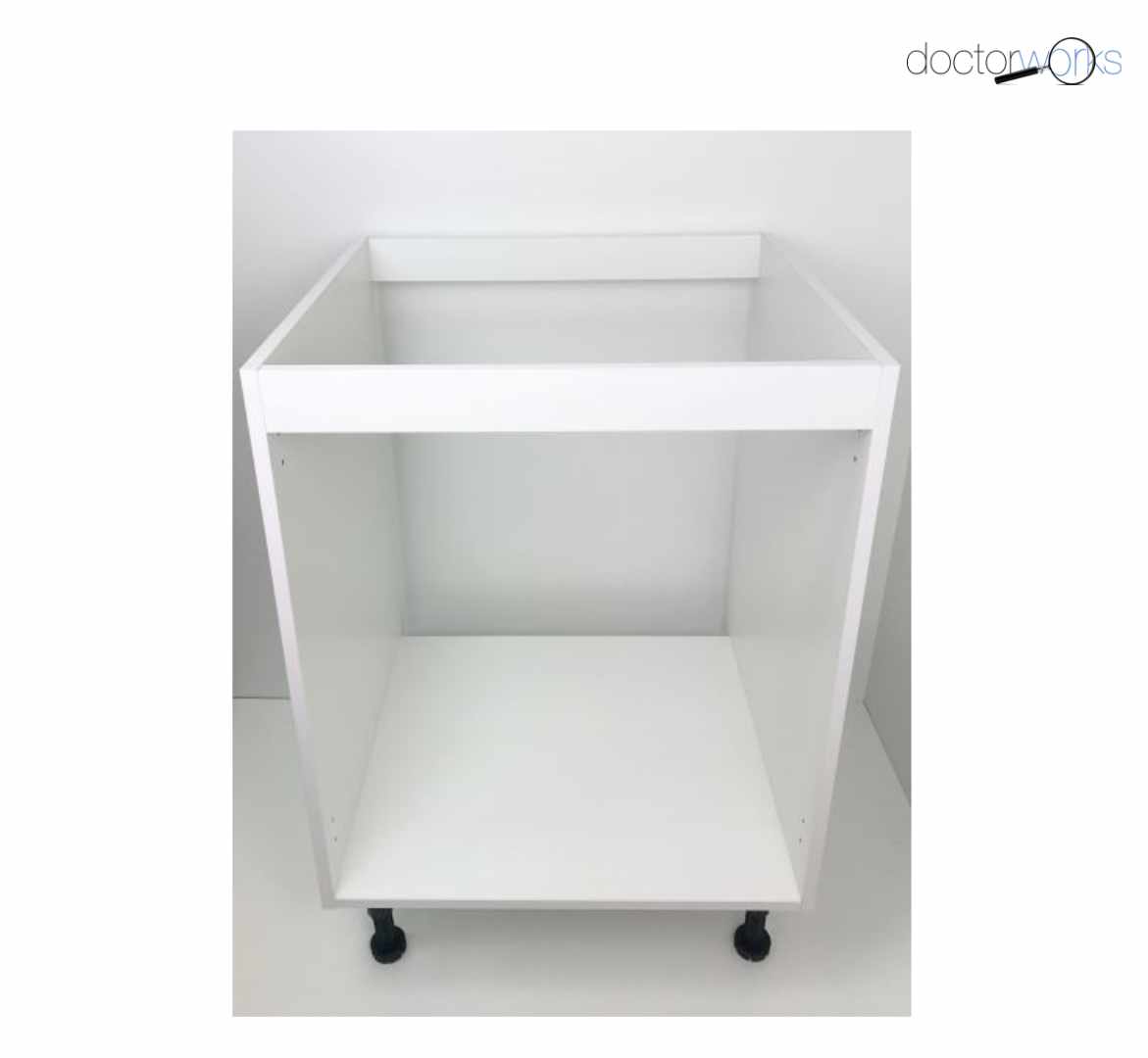 Casco para mueble bajo fregadero para cocina de color blanco de 60 cm