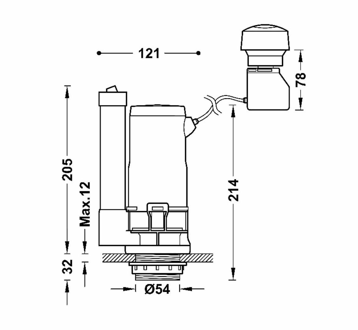 Mecanismo de descarga para cisterna de inodoro Tres 25477009