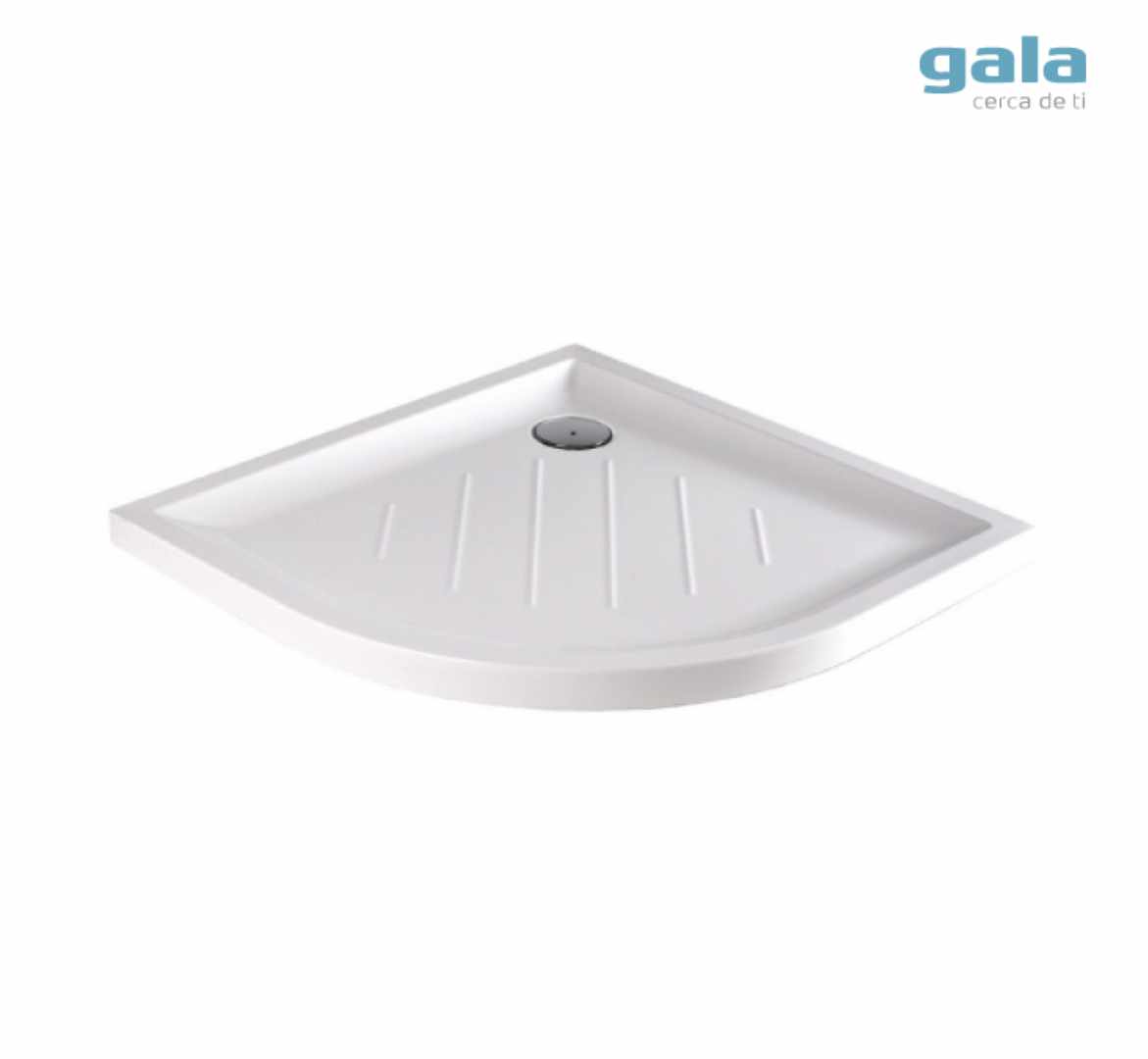 Plato de ducha angular acrílico Gala Vita 80x80 cm