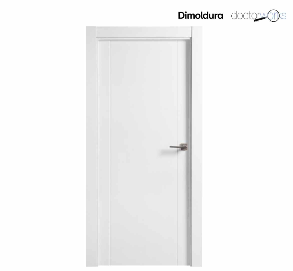 Puerta ciega lacada en blanco mod. 120 de 72,50 cm de ancho. Altura standard 2030 mm