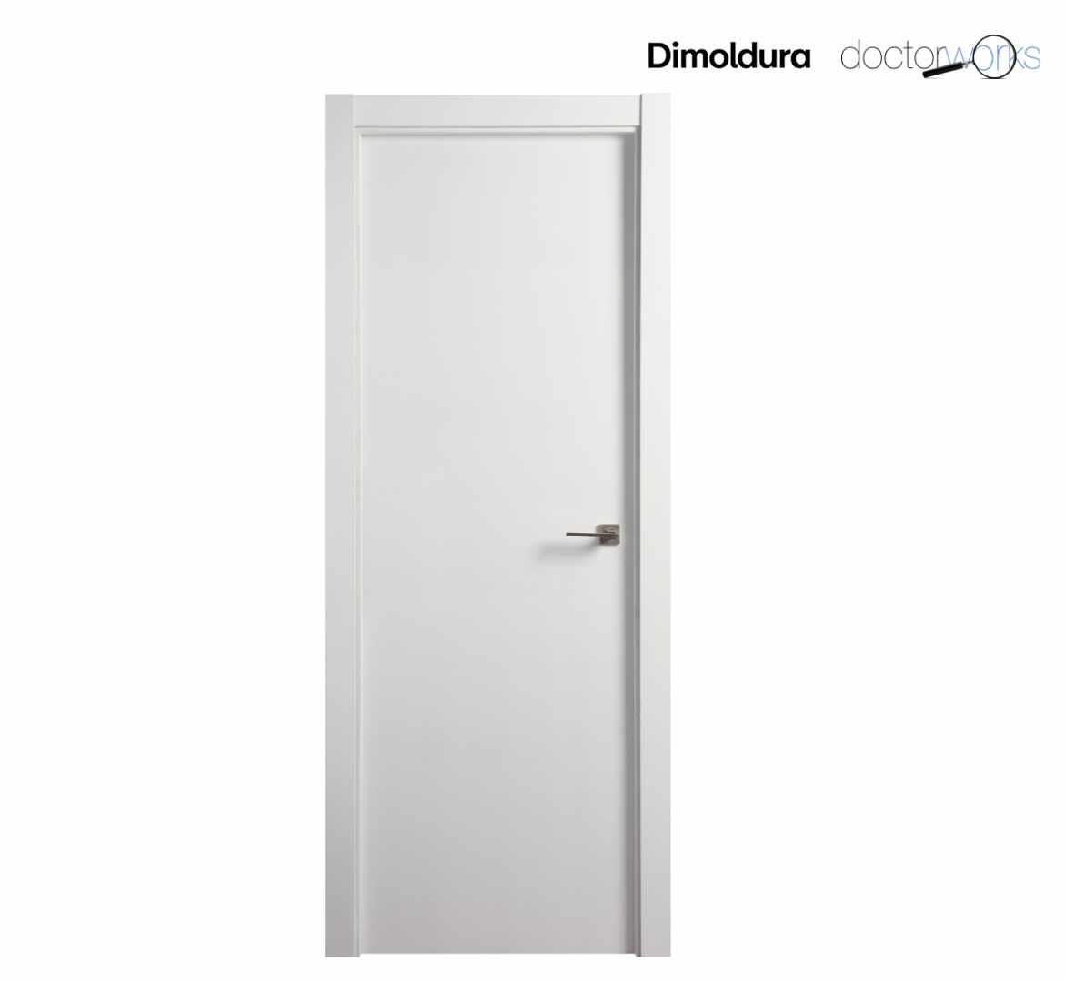Puerta ciega lacada en blanco mod. 100 de 72,50 cm de ancho. Altura standard 2030 mm