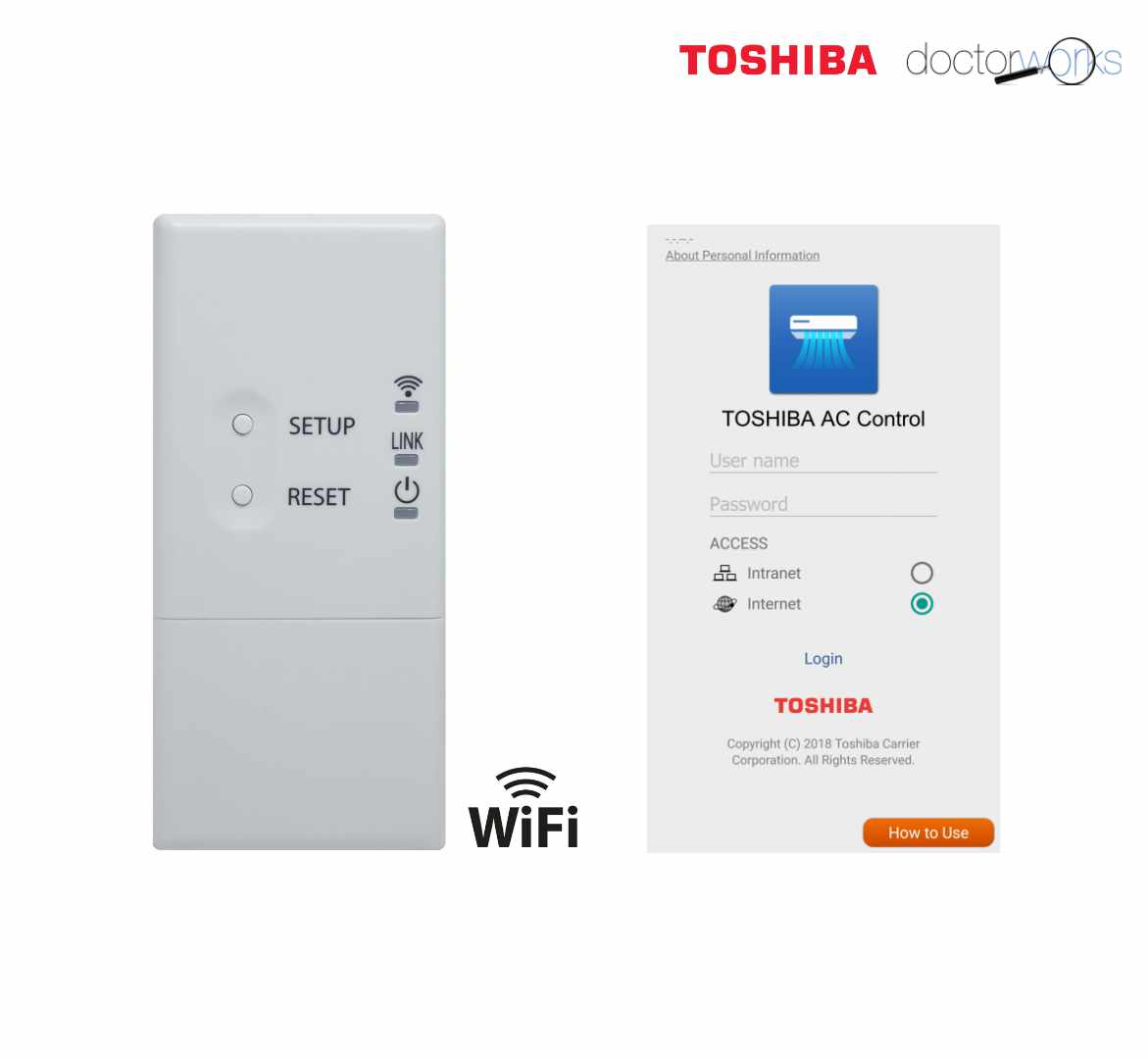Adaptador Wifi para split Toshiba